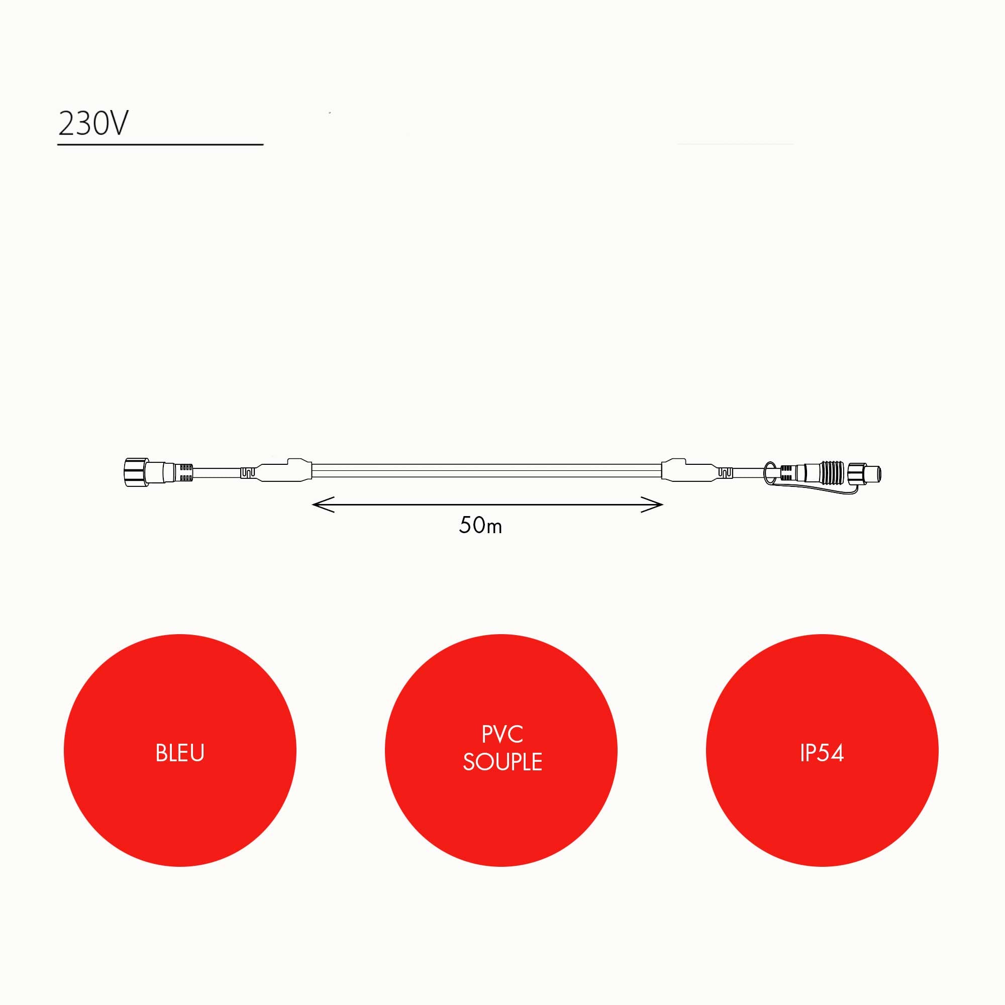 Cordon lumineux double Sur'line